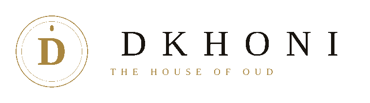 Dkhoni — The House of Oud, gold crest and wordmark logo